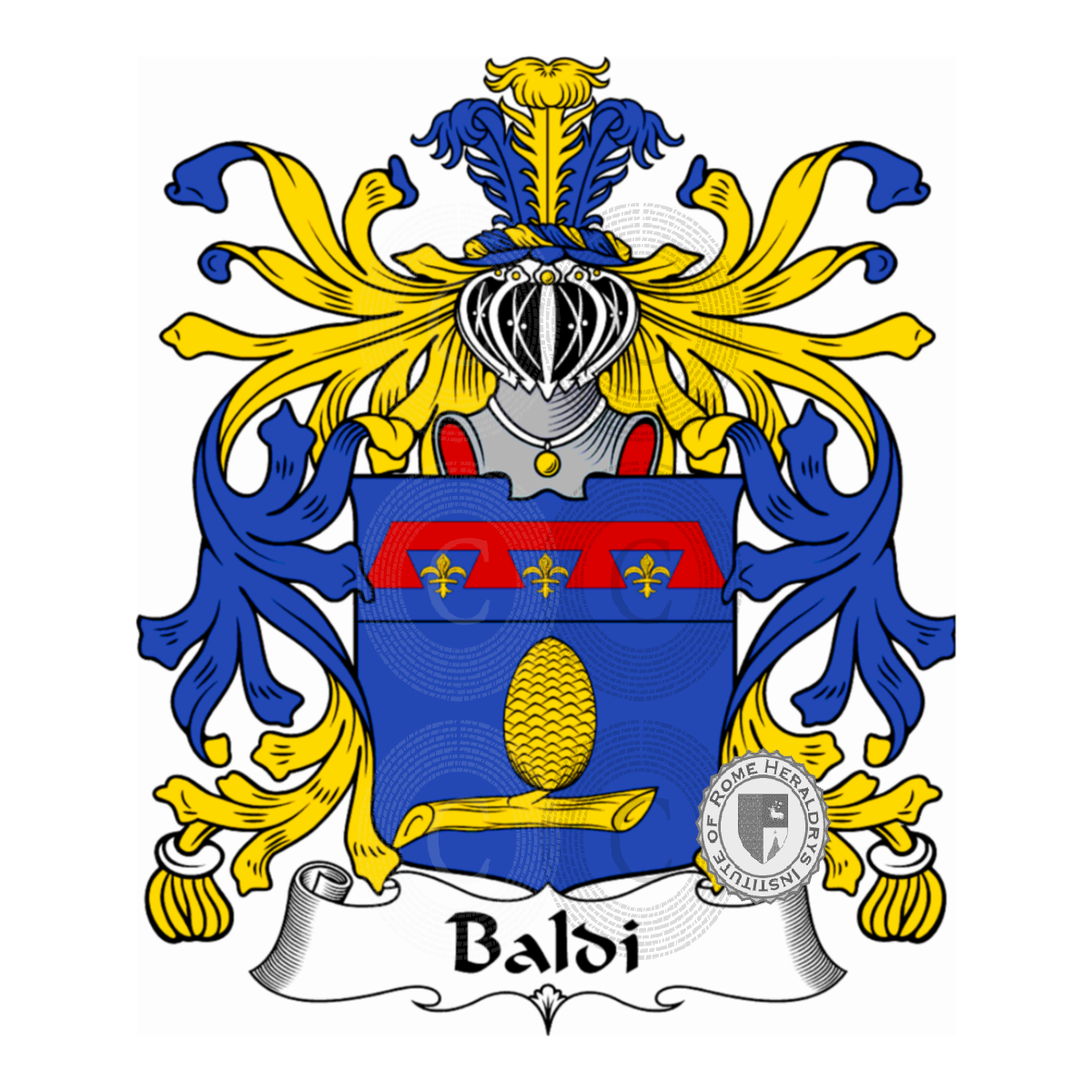 Brasão da famíliaBaldi, Baldi della Scarperia,Bealdi,Buti Baldi,Buto di Baldo,di Baldo
