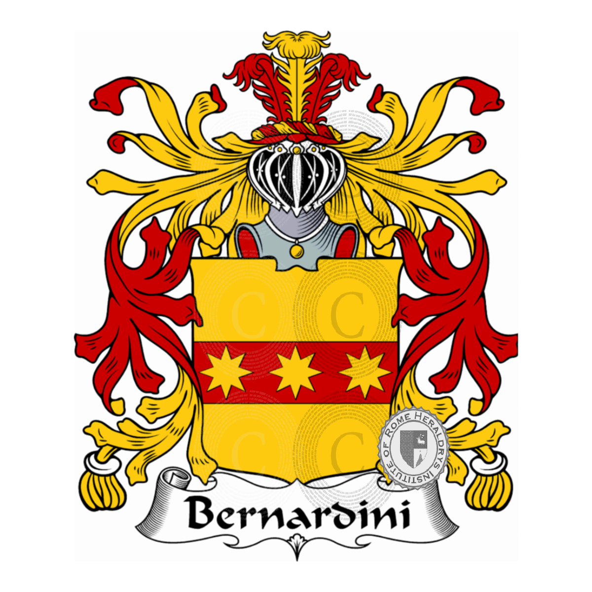 Escudo de la familiaBernardini, Bernardini del Guanto,Bernardini dell'Alietta