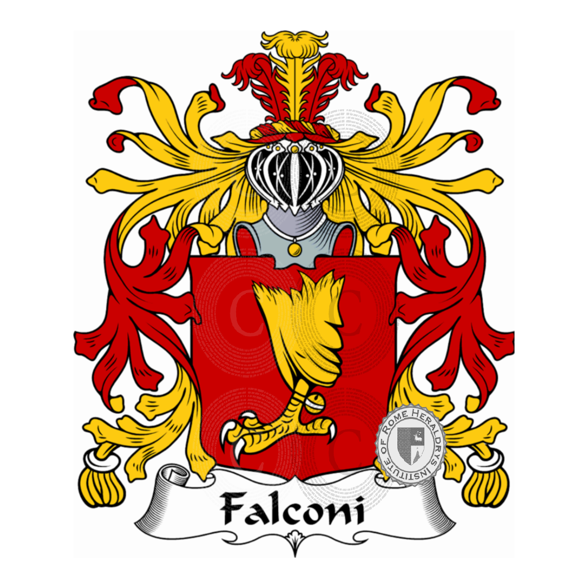 Coat of arms of familyFalconi, delli Falconi,Falconi da Lucignano,Falconi da Poppiano,Falconi del Querceto,Falconi della Ferza
