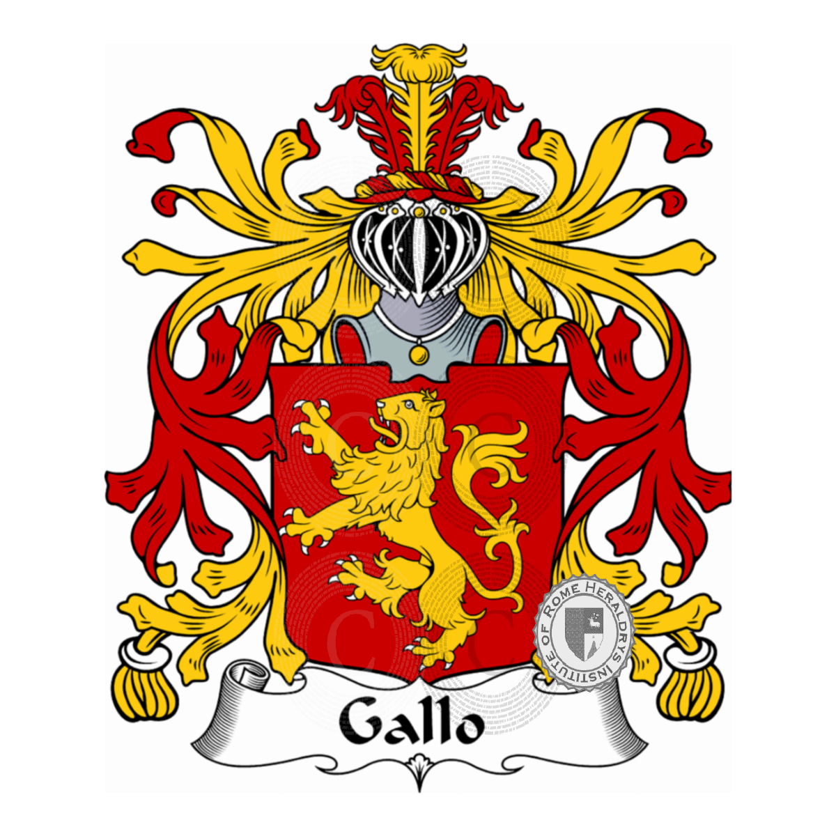 Escudo de la familiaGallo, del Gallo,Galli