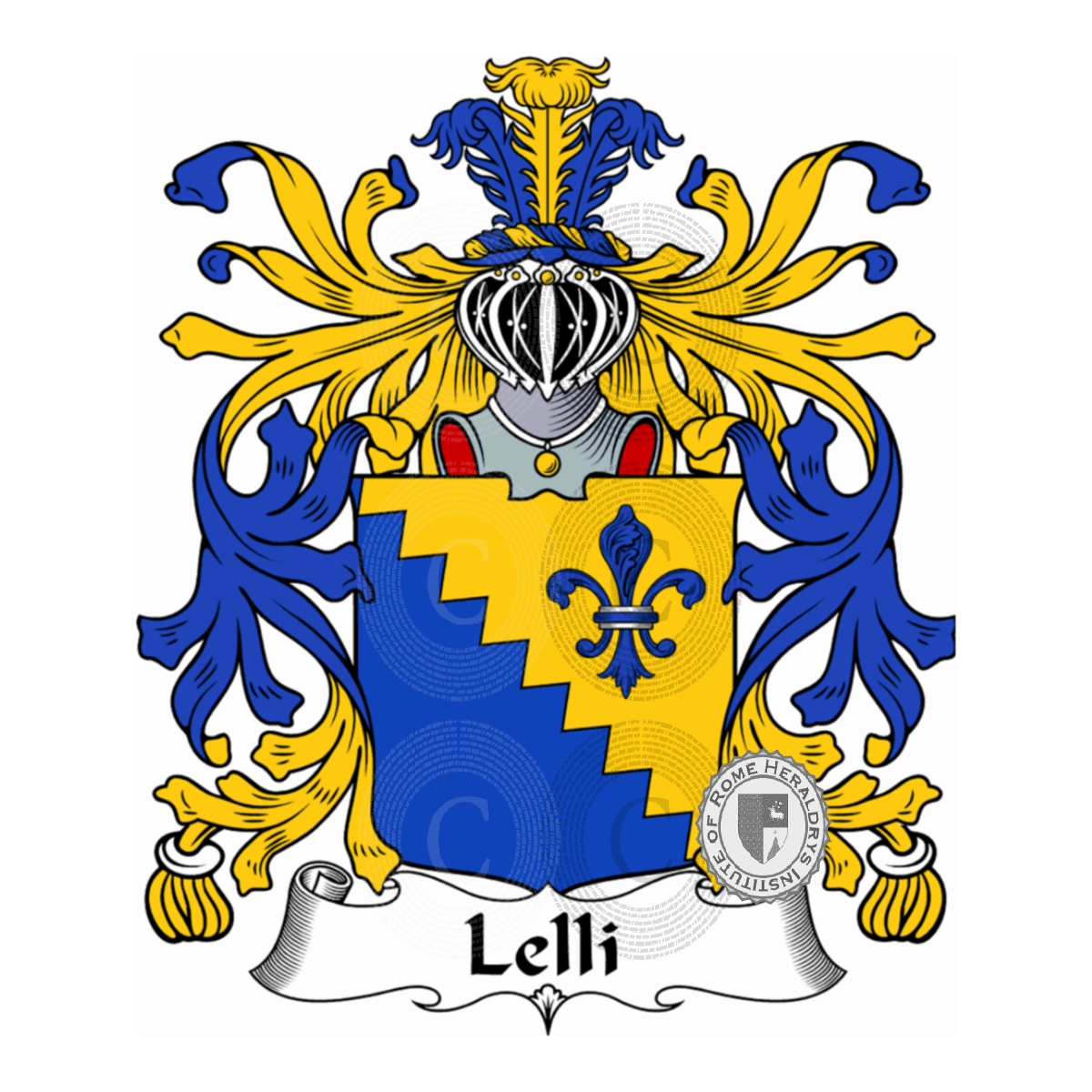 Escudo de la familiaLelli, de Lelli,de Lello,di Lello,Lelio,Lelllo,Nicoli,Randolfi