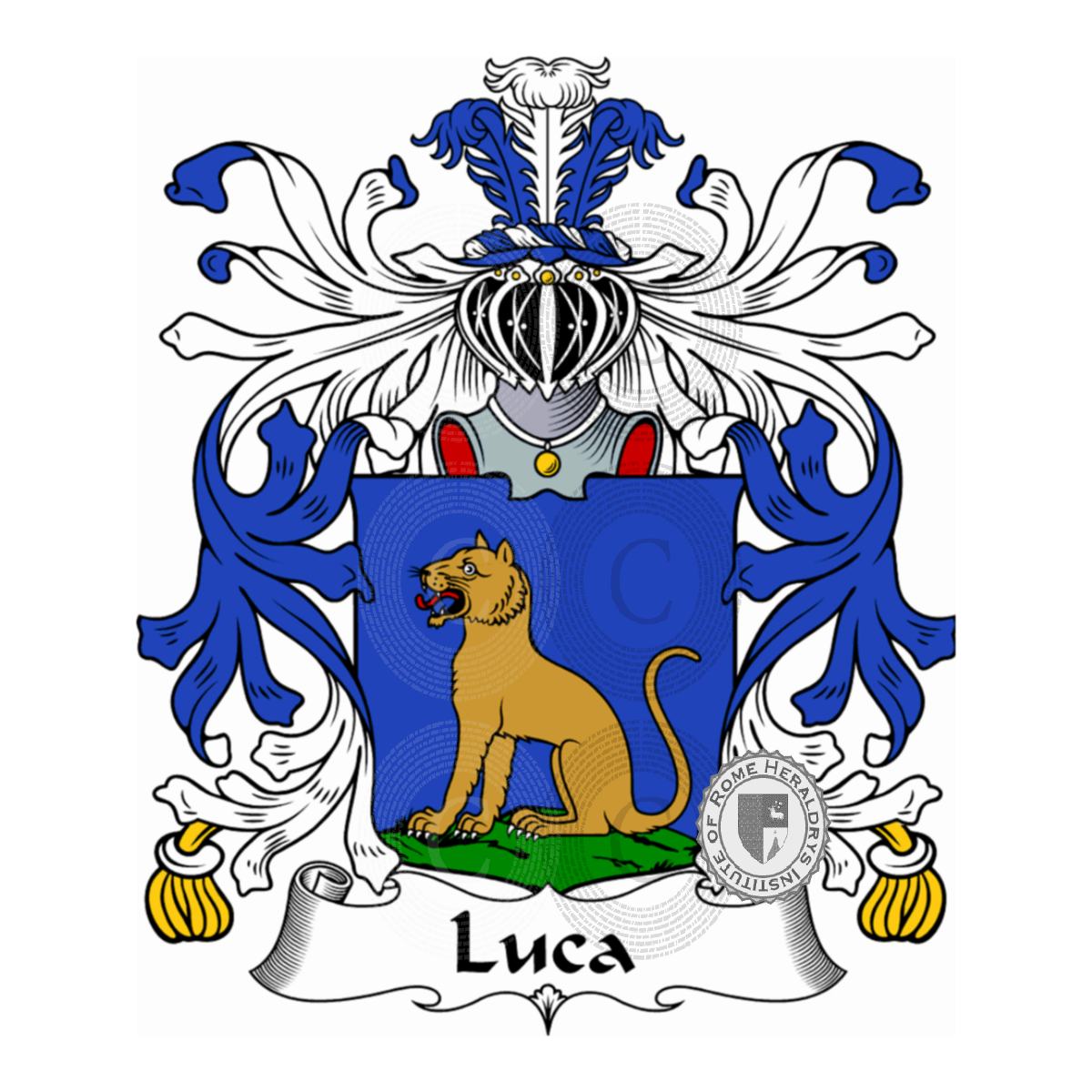 Escudo de la familiaLuca, de Luca,di Luco,Lucha