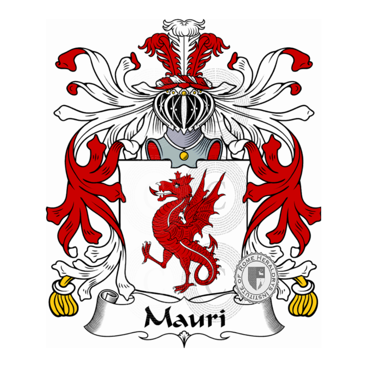 Coat of arms of familyMauri, Dellimauri,Dellimauro,Mauro