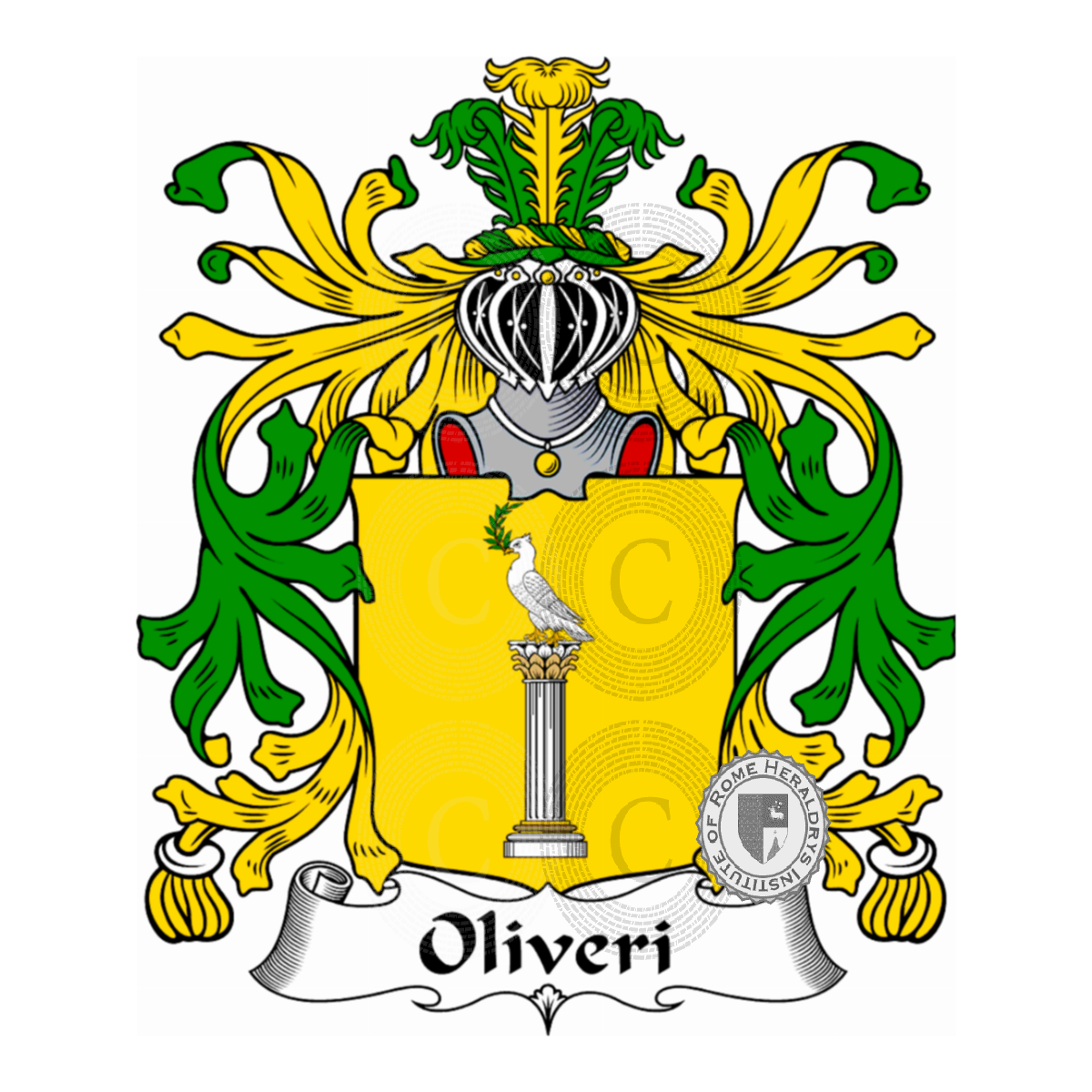 Brasão da famíliaOliveri, Olivera,Oliveri d'Acquaviva