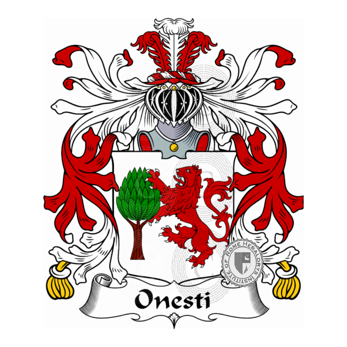 Escudo de la familiaOnesti, de Nesta,degli Onesti,di Donna Onesta,Nesta