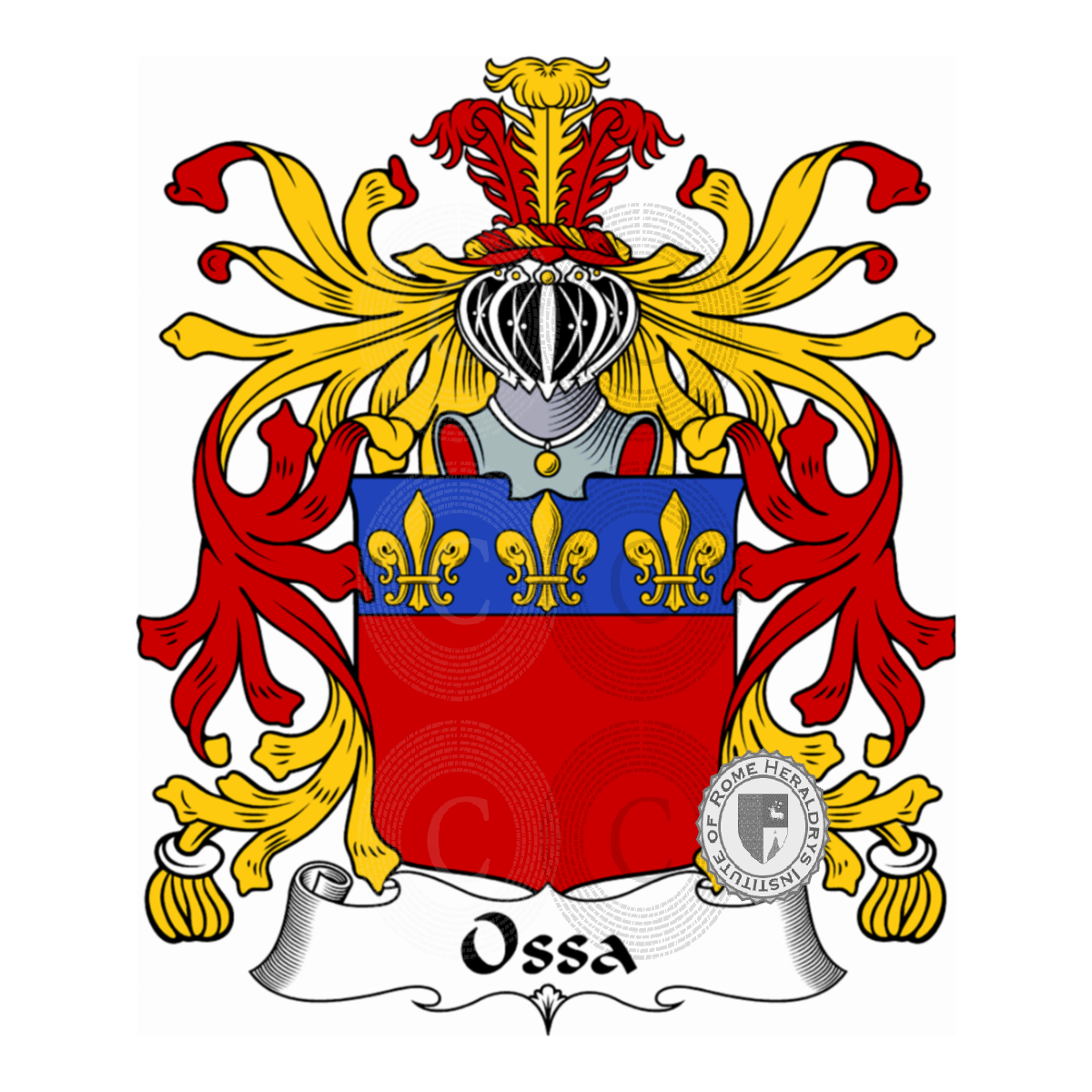 Escudo de la familiaOssa, da Ossa,dall'Ossa
