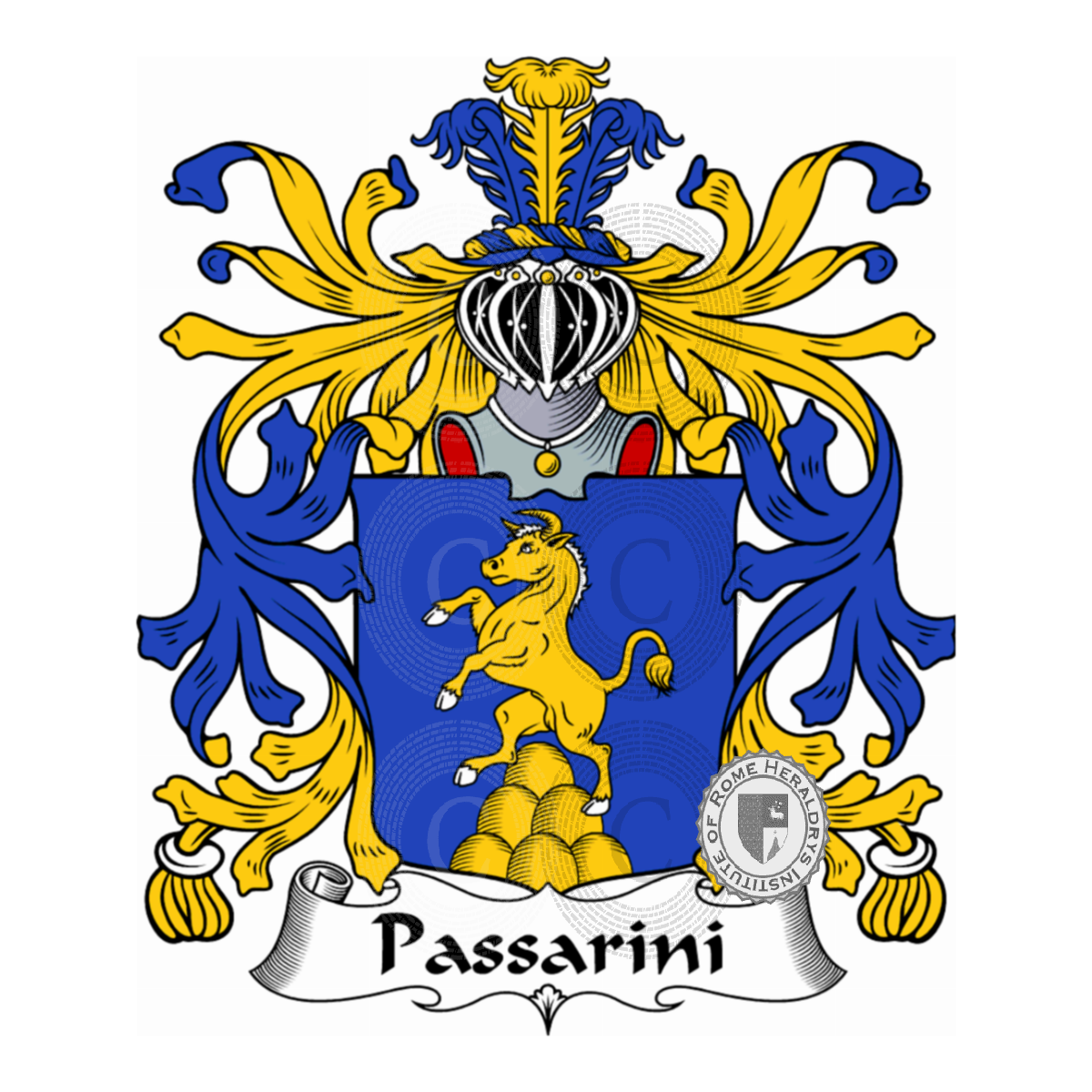 Coat of arms of familyPassarini, Palmiero (di)