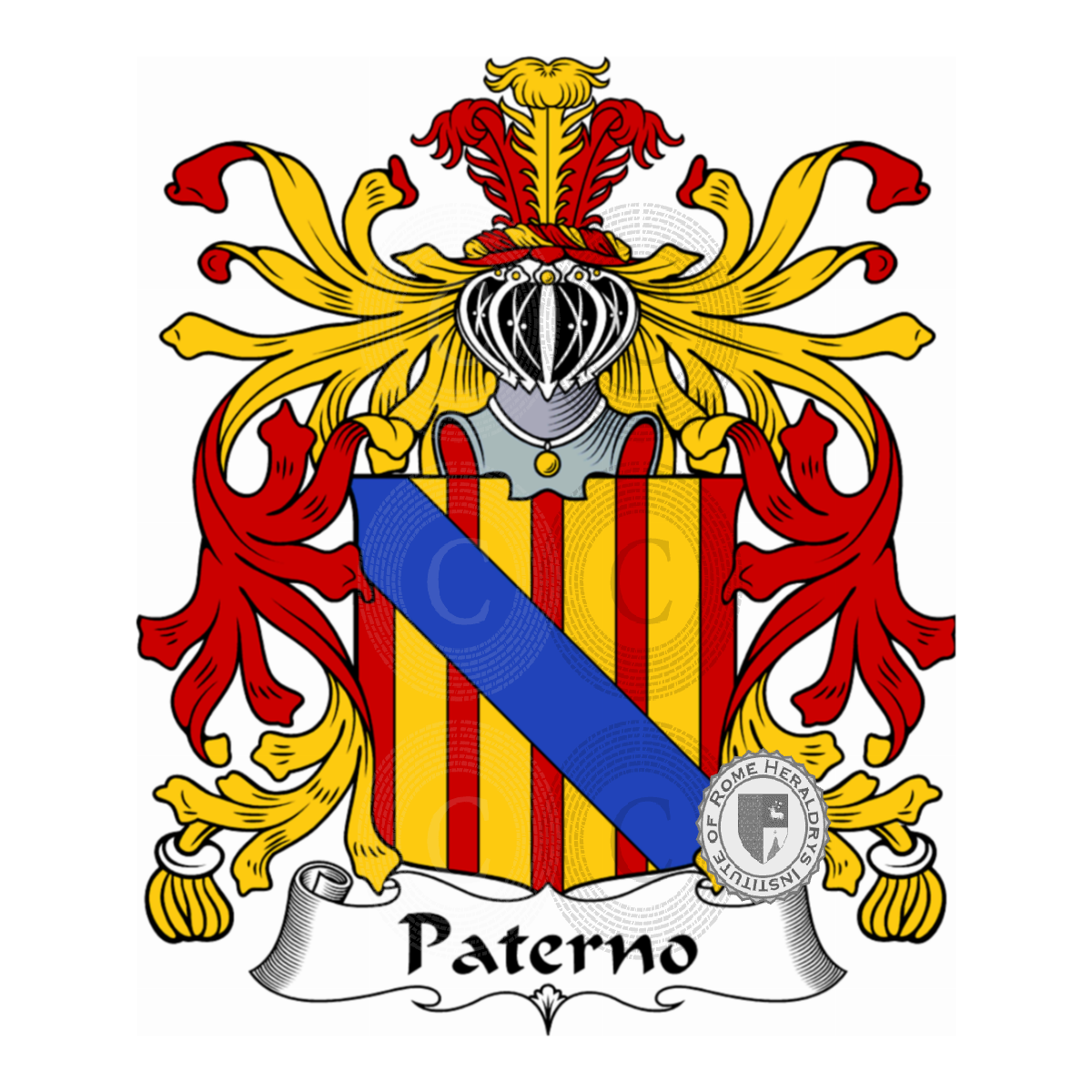 Escudo de la familiaPaterno, Paternò Castello,Paternò Castello Guttadauro