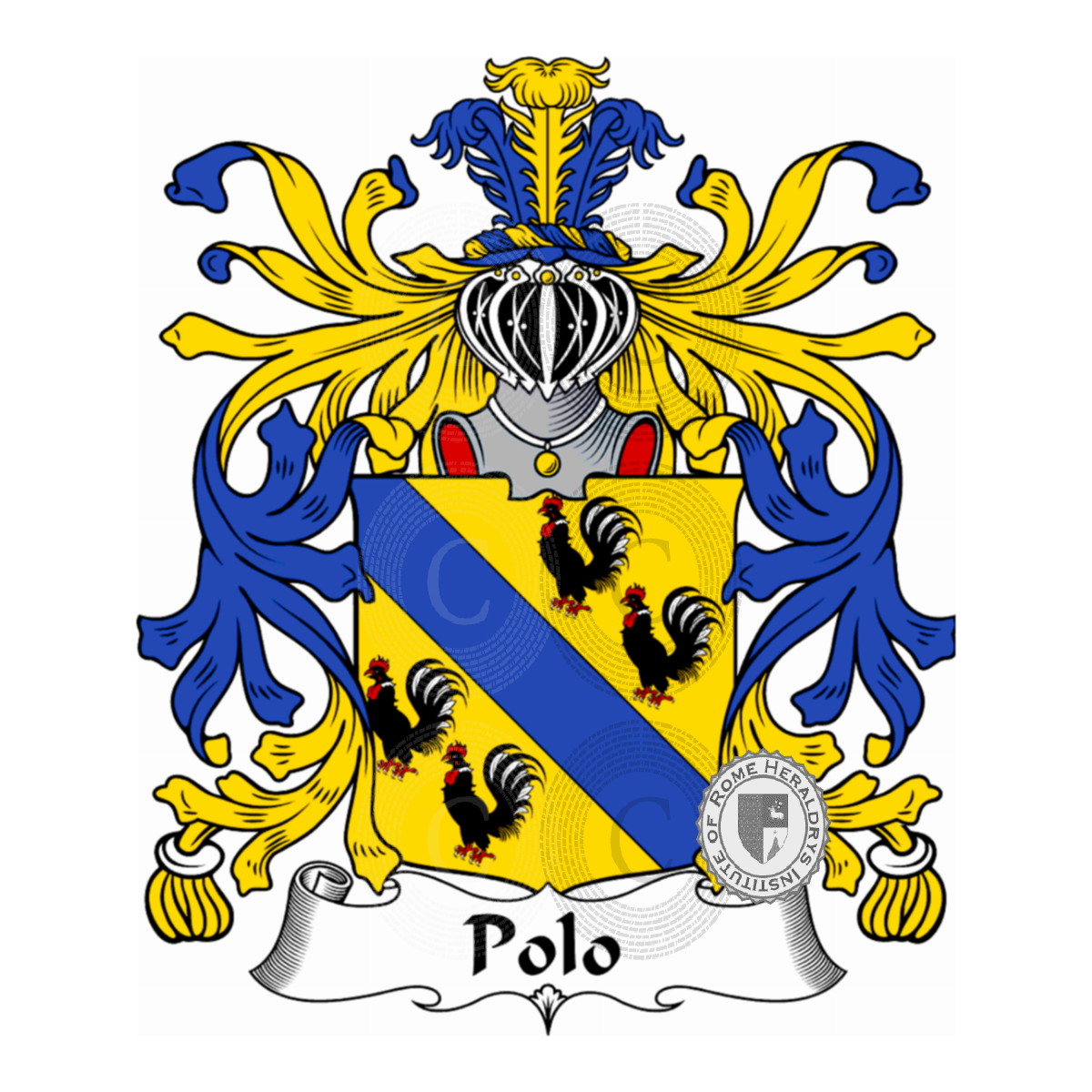 Wappen der FamiliePolo, del Pol,Polli,Polo Padolecchia,Zepolli