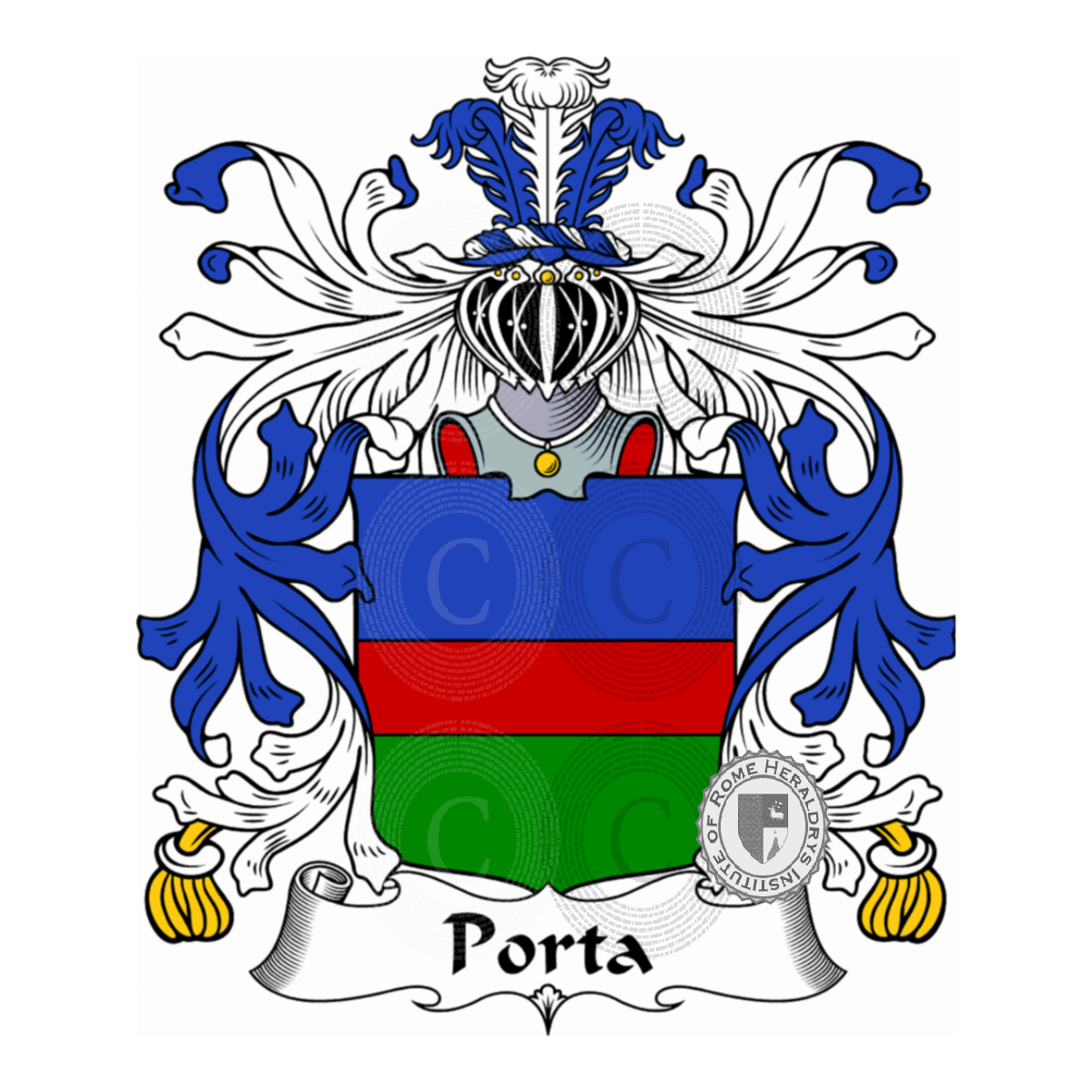 Escudo de la familiaPorta, Alimenti della Porta,de la Porta de S.Urso,de la Porte,de Quart,della Porta,della Porta de Carli,Portis
