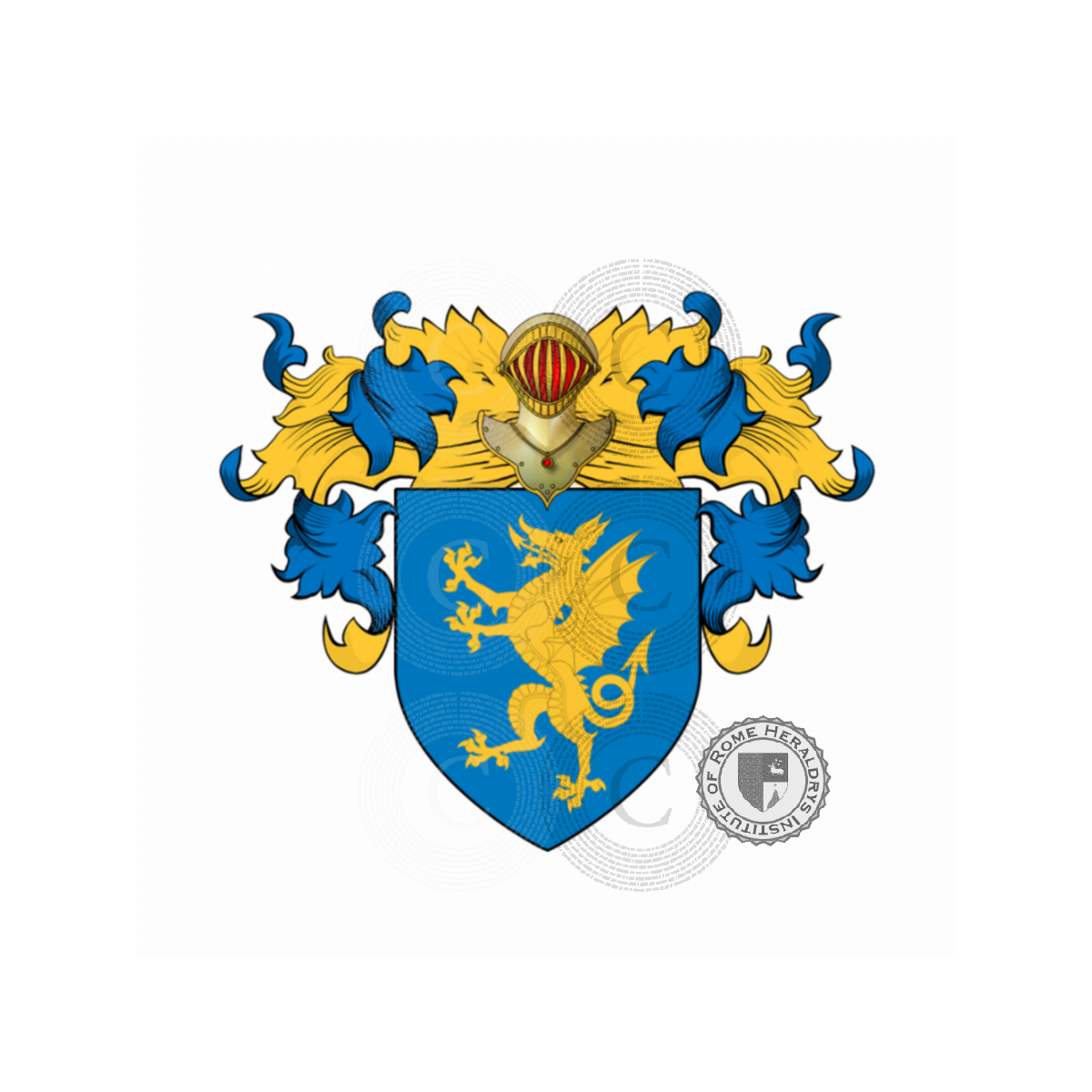 Wappen der Familie, de Drago,de Drague,Draghi,lo Drago,LoDrago