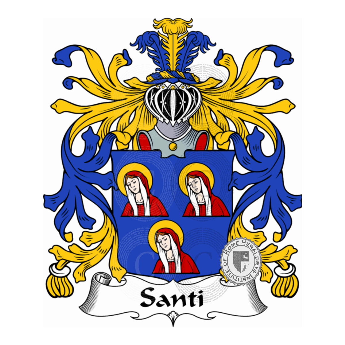 Coat of arms of familySanti, da Pozzolatico,de Sanctis,di Santo,Sante,Santi dalle Capanne,Santo