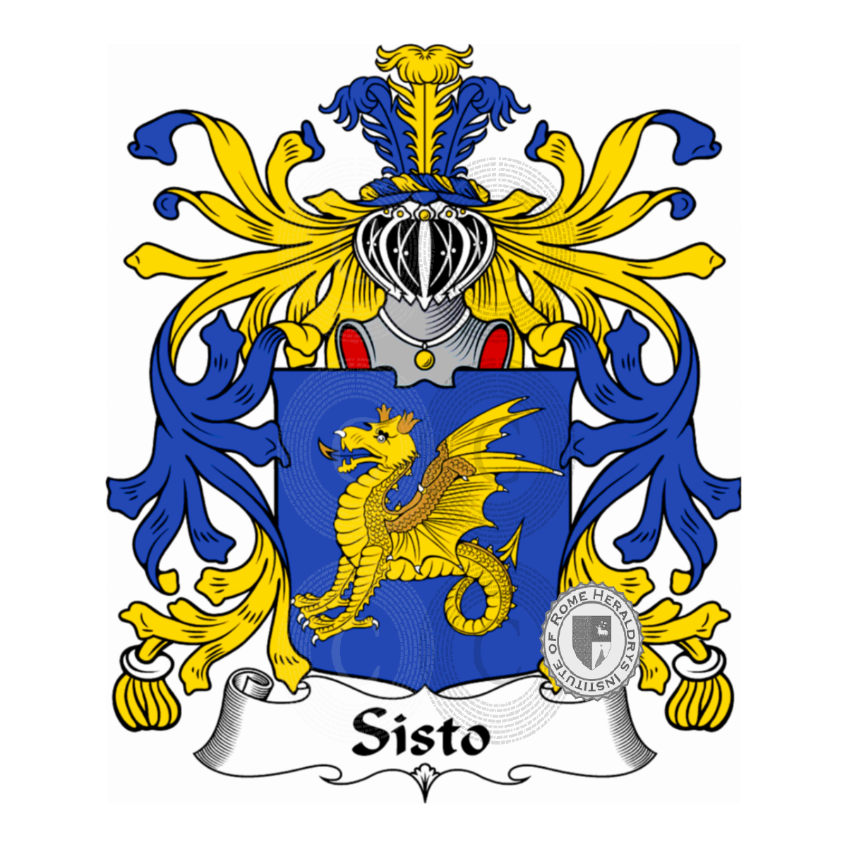 Escudo de la familiaSisto, de Sisto,di Sisto