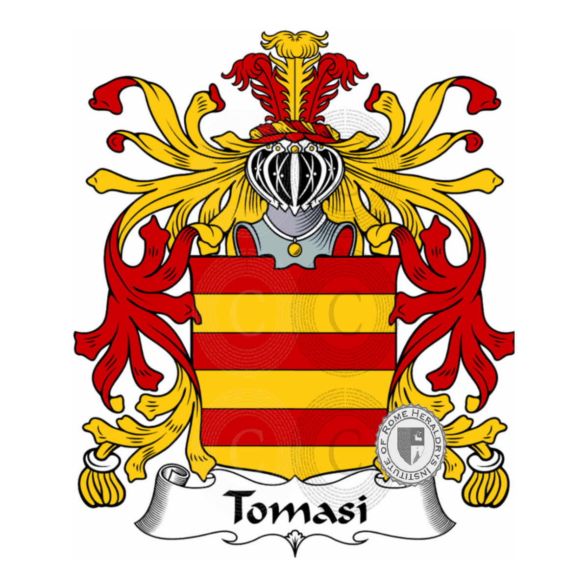 Escudo de la familiaTomasi, Tomasi di Lampedusa,Tomasi di Sciacca,Tommasi