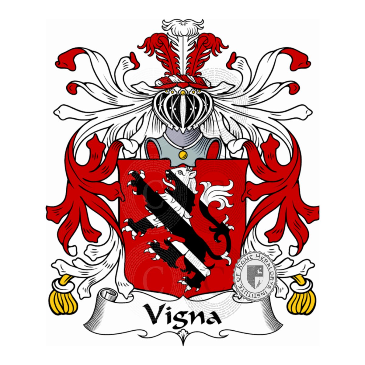 Wappen der FamilieVigna, del Vigna,della Vigna,Prosperi,Prosperi del Vigna,Vignoli