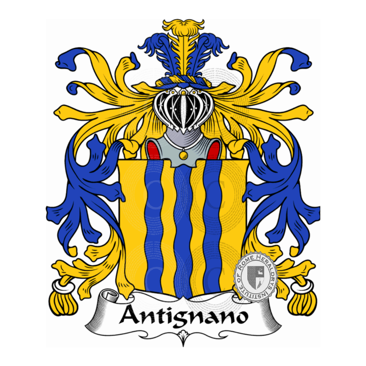 Escudo de la familiaAntignano, Antignani,de Antignano