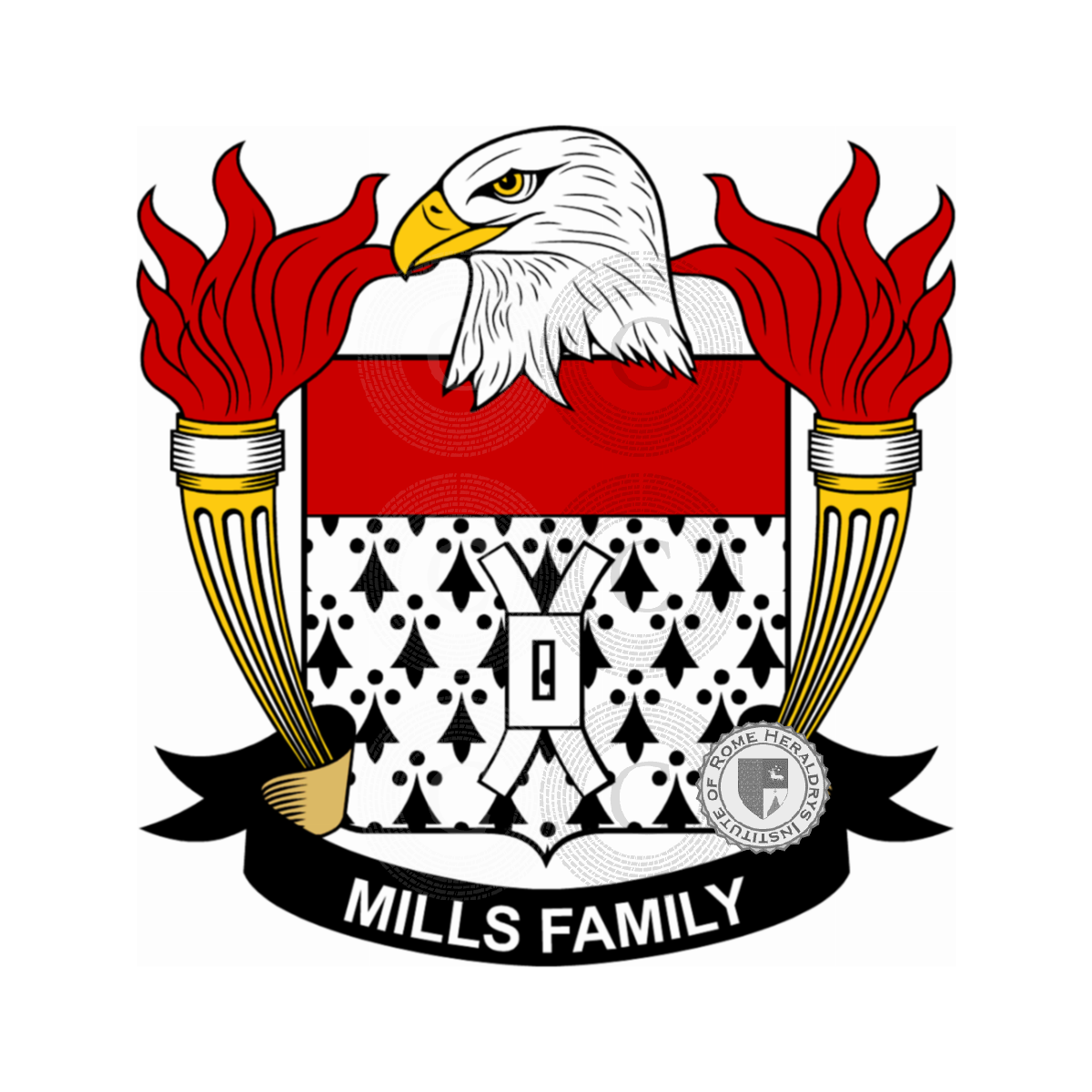 Escudo de la familiaMills