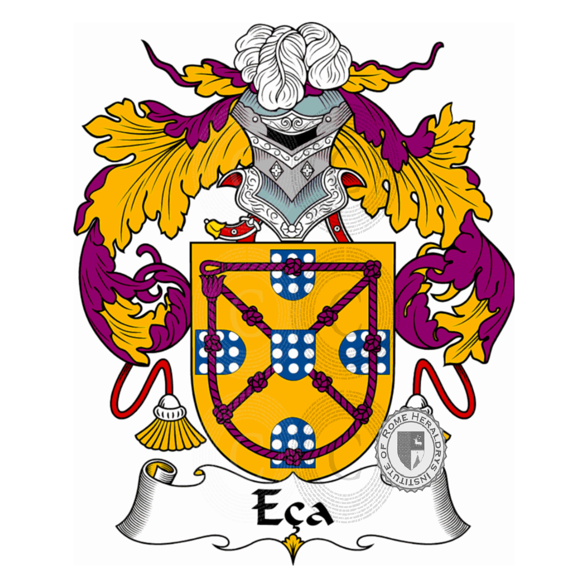 Coat of arms of familyEça