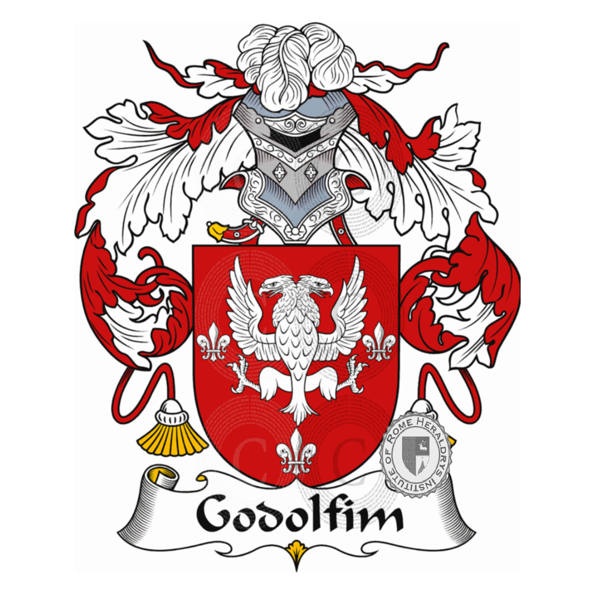 Escudo de la familiaGodolfim, Godolfin,Godolphim,Godolphin
