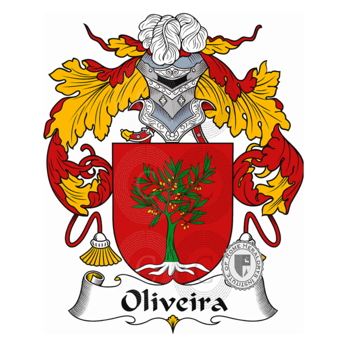 Escudo de la familiaOliveira or Olival, d'Oliveira,de Oliveiras,Olival,Oliveiras