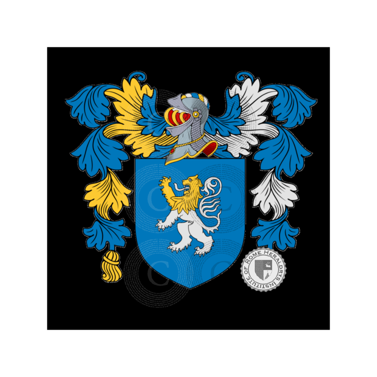 Escudo de la familiaBellomo, Bellhuomini,Bellishominibus,Bellomi,Bellomini,Belluomi