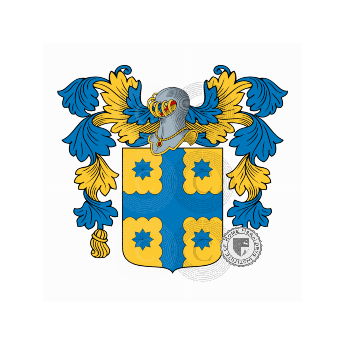 Coat of arms of familyGherardi Piccolomini D'Aragona Dazzi Del Turco
