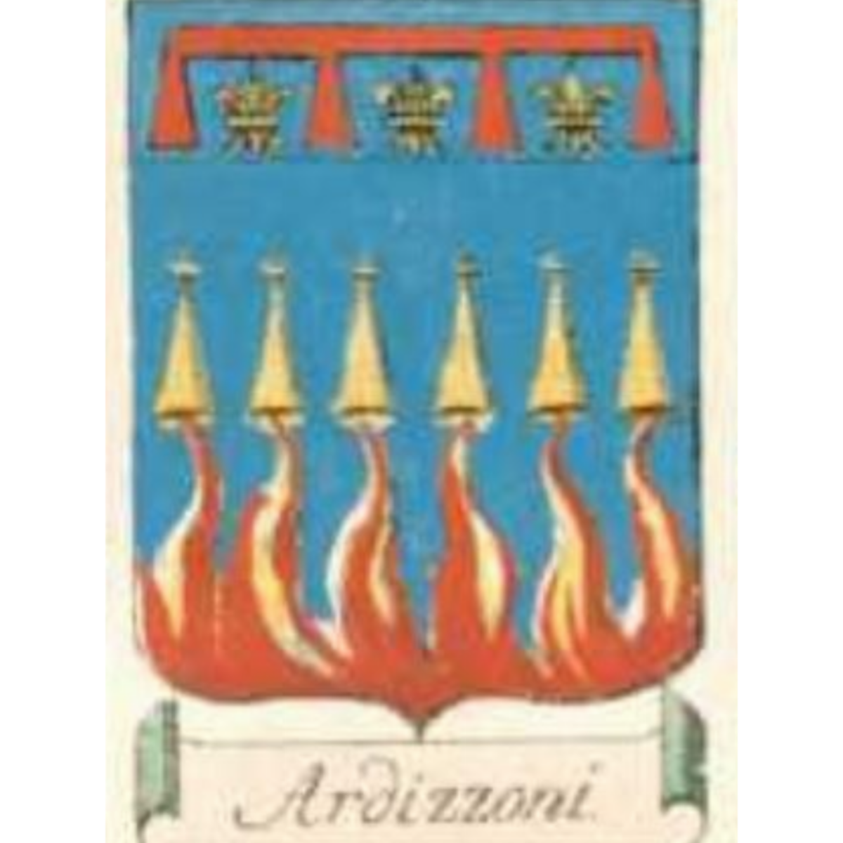 Escudo de la familiaArdizzoni, Ardisson,Ardizon