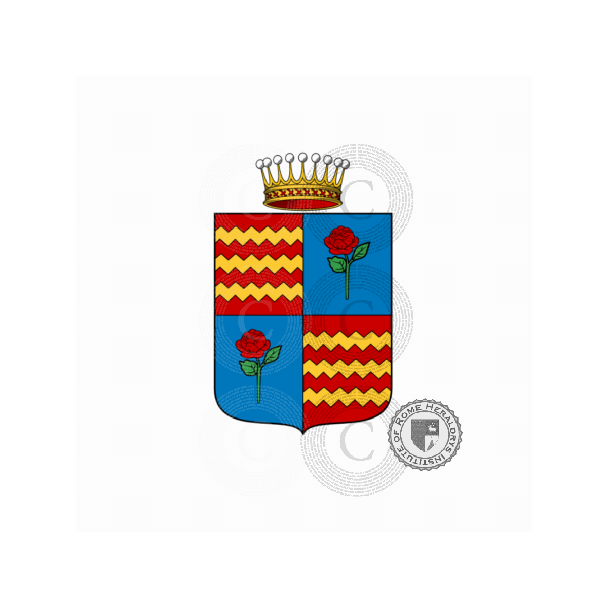 Wappen der FamilieSpina, d'Épine,de Spina,della Spina,Spina Rivazia,Spinato,Spini