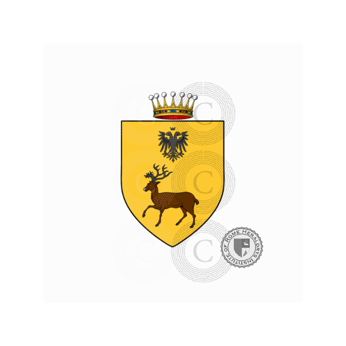 Wappen der FamilieCervellon, Cervello,Cerviglio