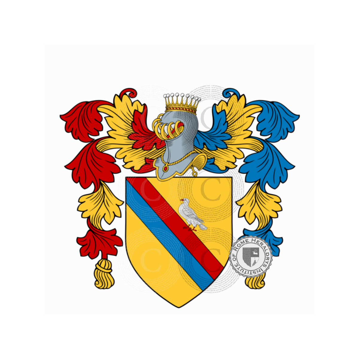 Wappen der FamilieLovatelli, de Colombi,Lovatelli,Lupatelli,Lupi
