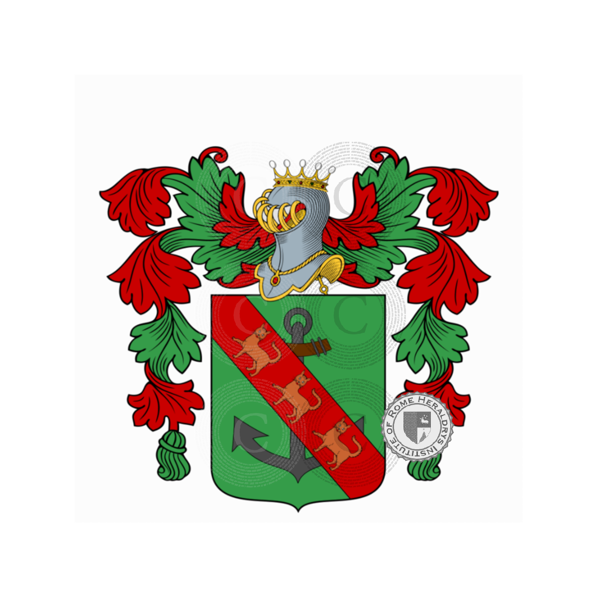 Escudo de la familiaGattolini, Gatolini,Gattolino