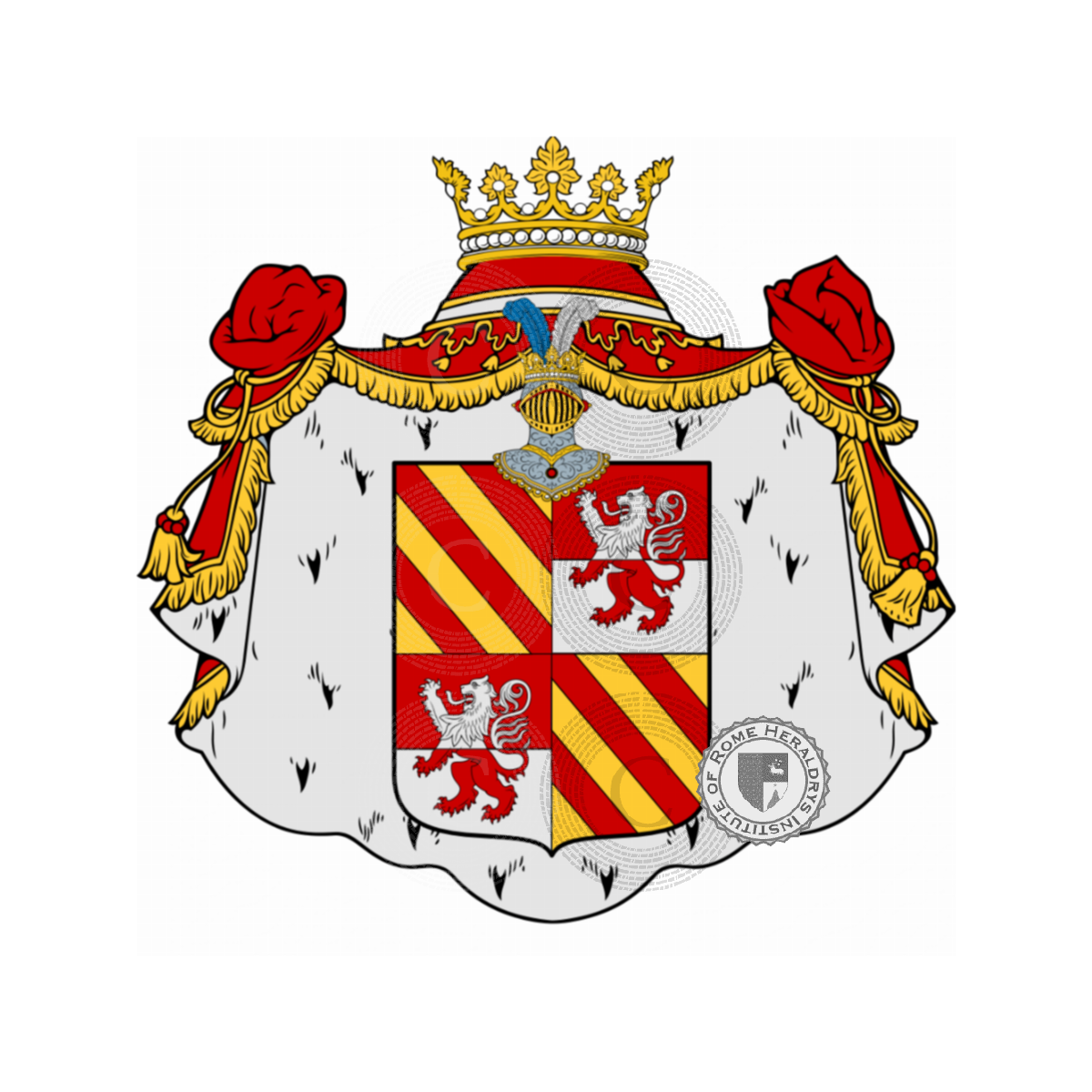 Wappen der FamilieAquino, Aquino Caramanico,Aquino-Caramanico,d'Aquino