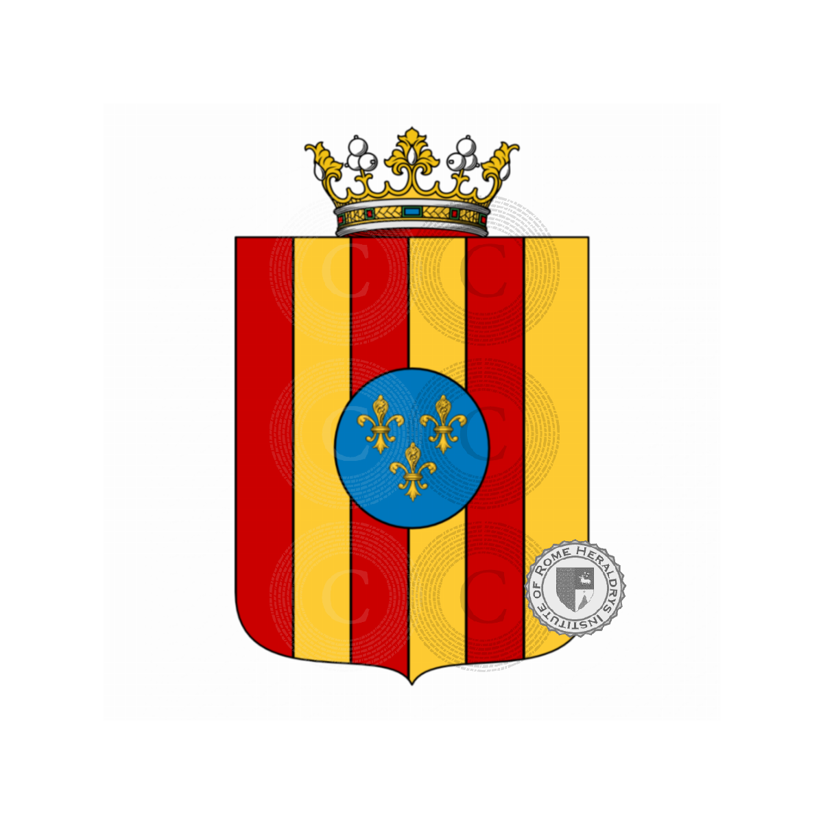 Wappen der FamilieUghi, Avvocati,Franchini,Montughi,Montui,Ponzetti,Taviani,Ughi di Consiglio