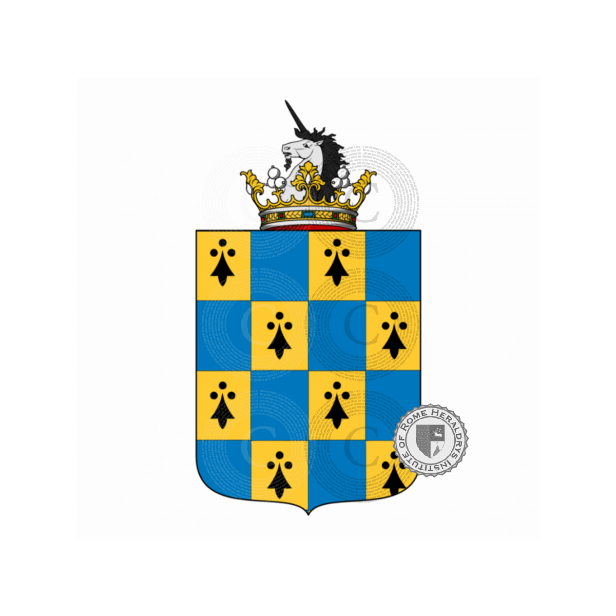 Coat of arms of familyde Raho, de Raho,di Rago