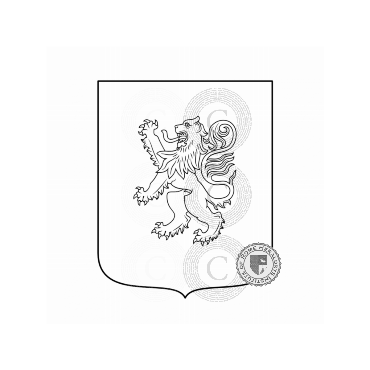 Escudo de la familiaCuzzi, Cozzi,Cusi,Cusim,Guzi