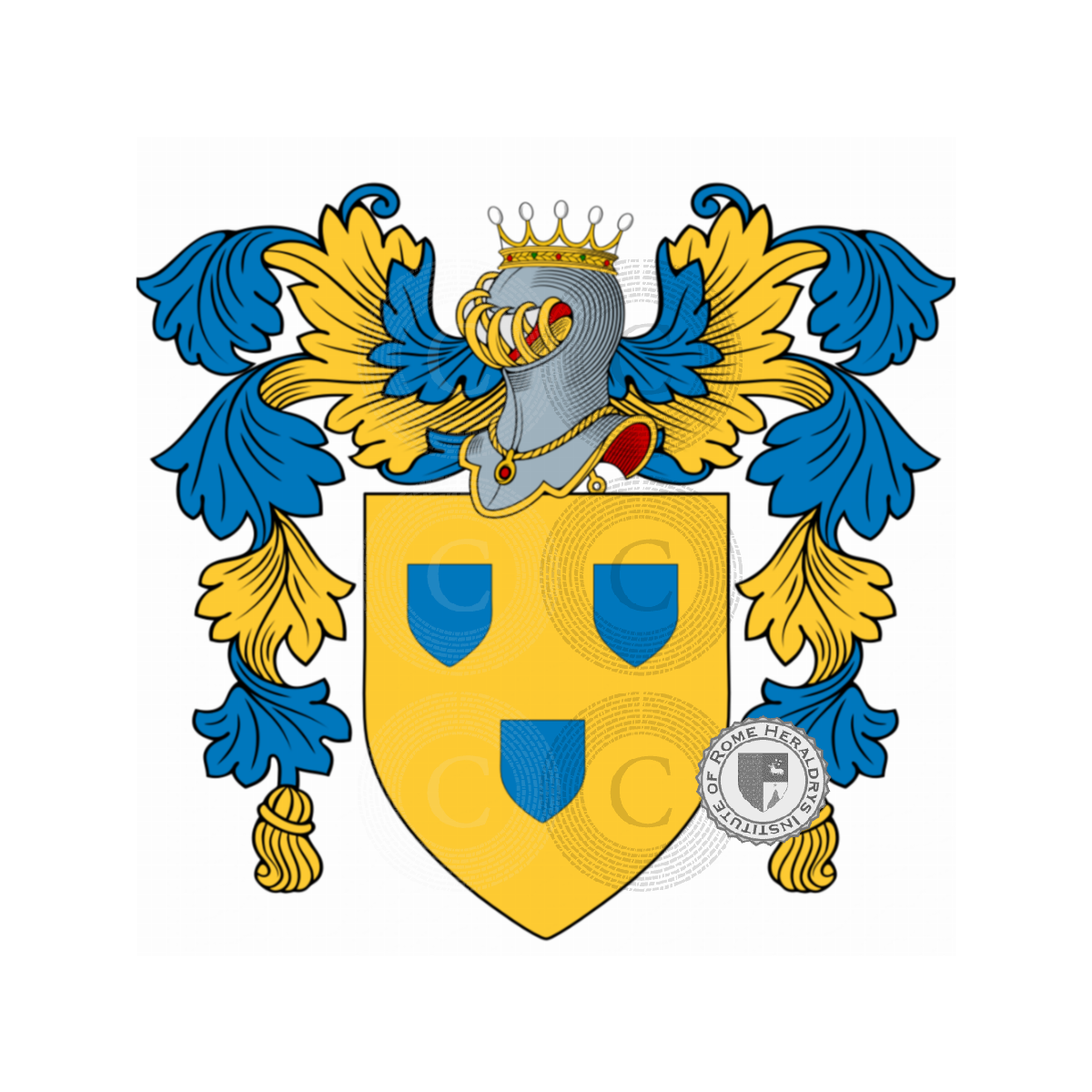 Wappen der FamilieAlunno, Alunni,Alunni Chiaravalle,Alunni Ciubini,Alunni Pini,Alunni Tullini