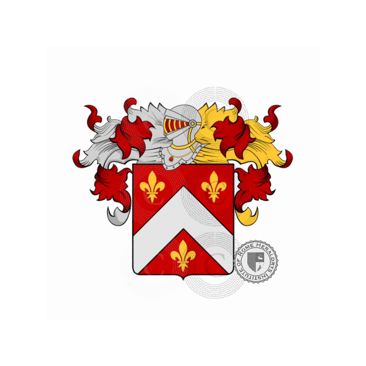 Coat of arms of family, de Lelli,de Lello,di Lello,Lelio,Lelllo,Nicoli,Randolfi