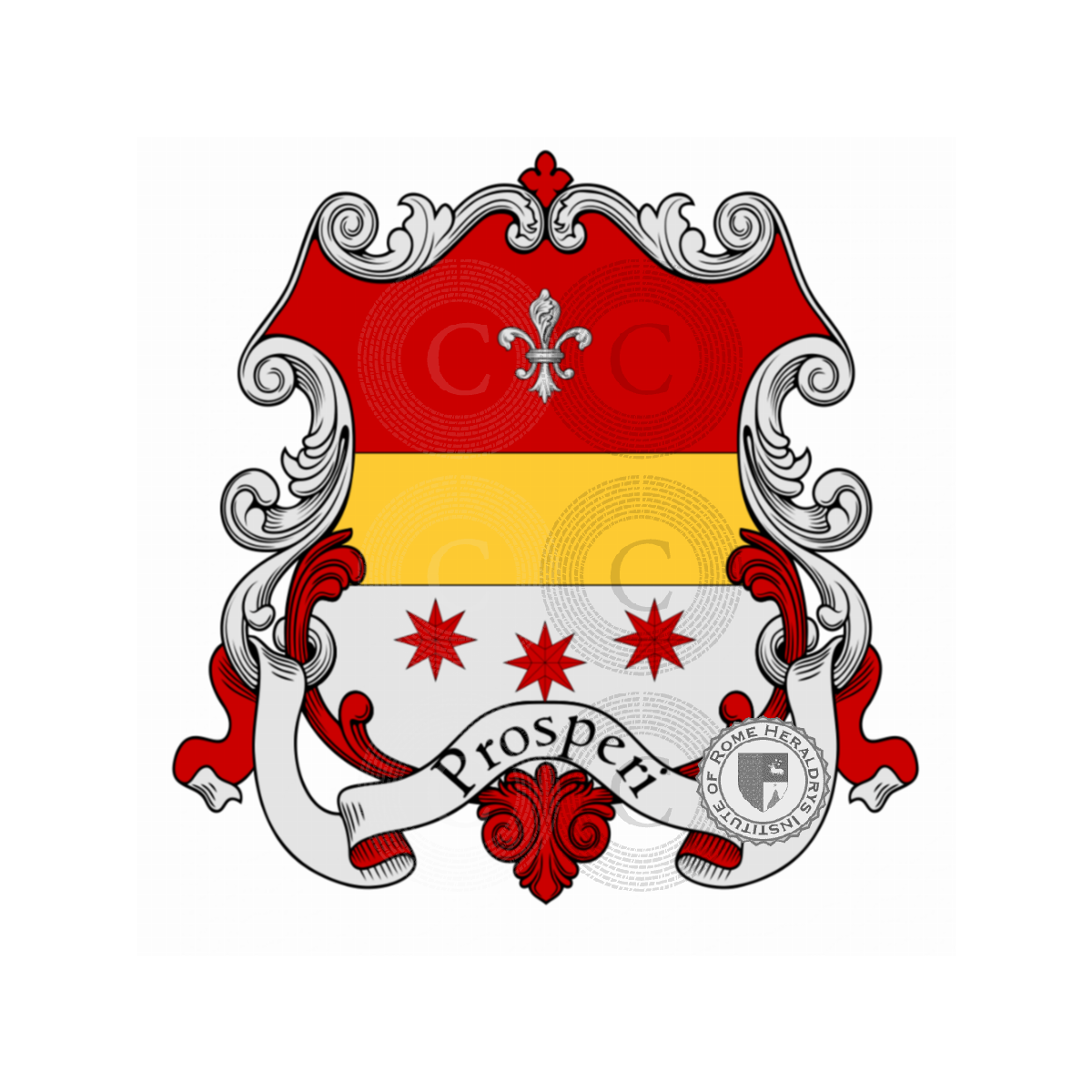 Escudo de la familiaProsperi, del Vigna,Prosperi del Vigna