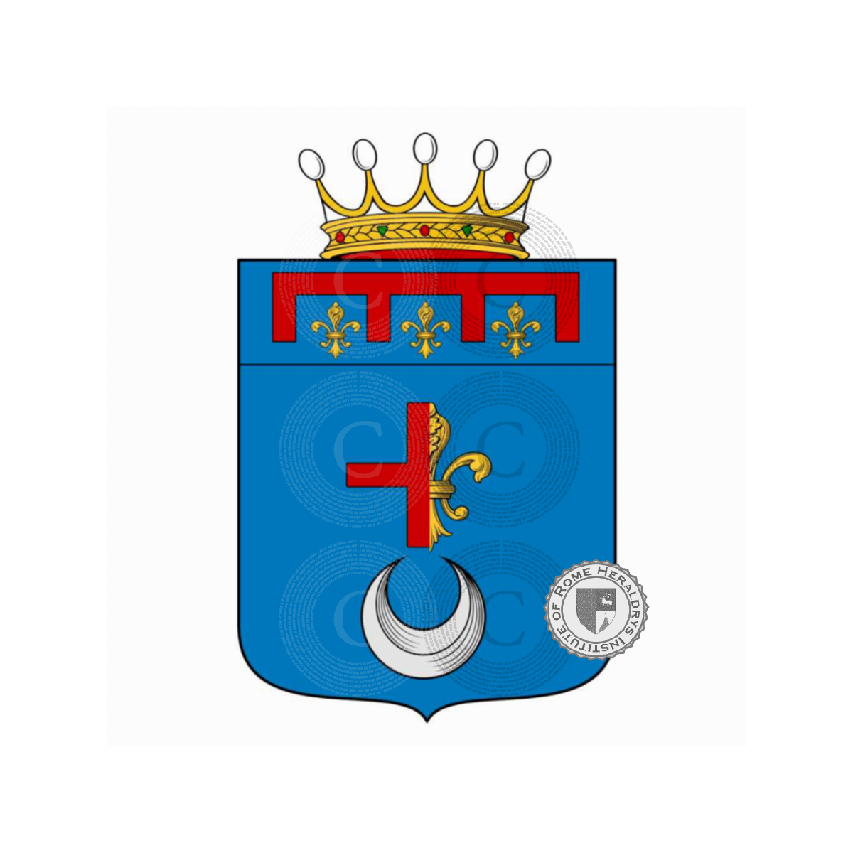 Stemma della famigliada Santa Croce, da Santa Croce,Santa Croce,Santacroce Publicola