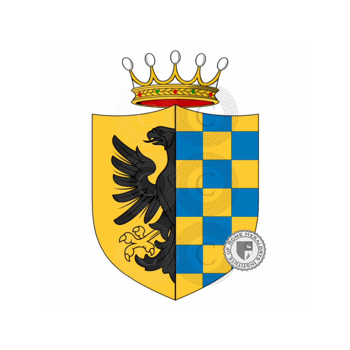 Escudo de la familiaUberti, Mancini Uberti