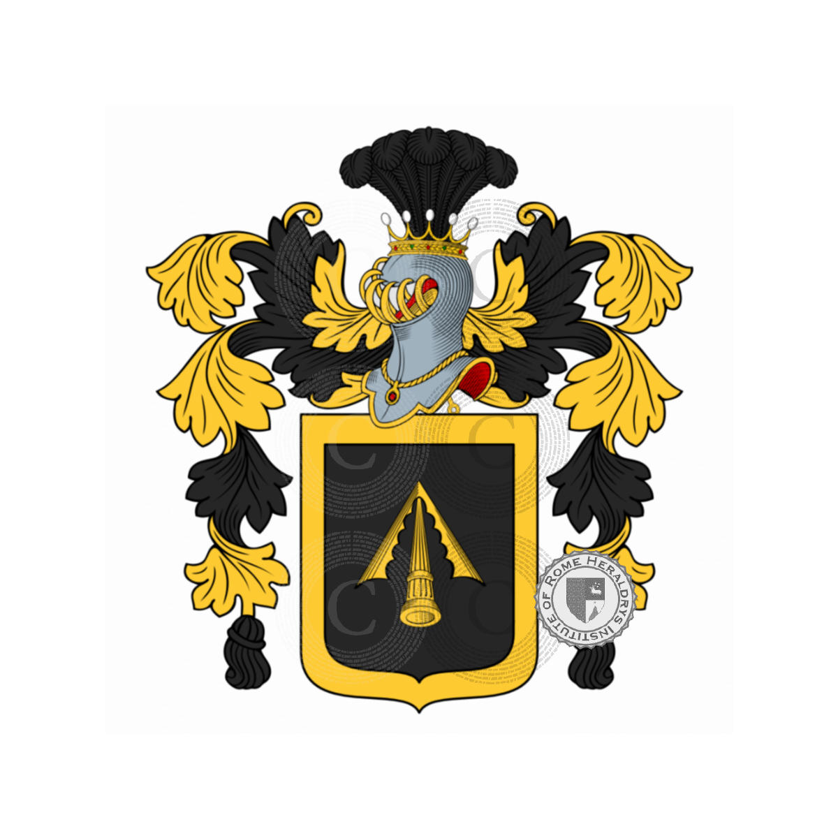 Wappen der FamilieKnobloch, Chnobolohe,Knoblauch,Knoblich,von Droste