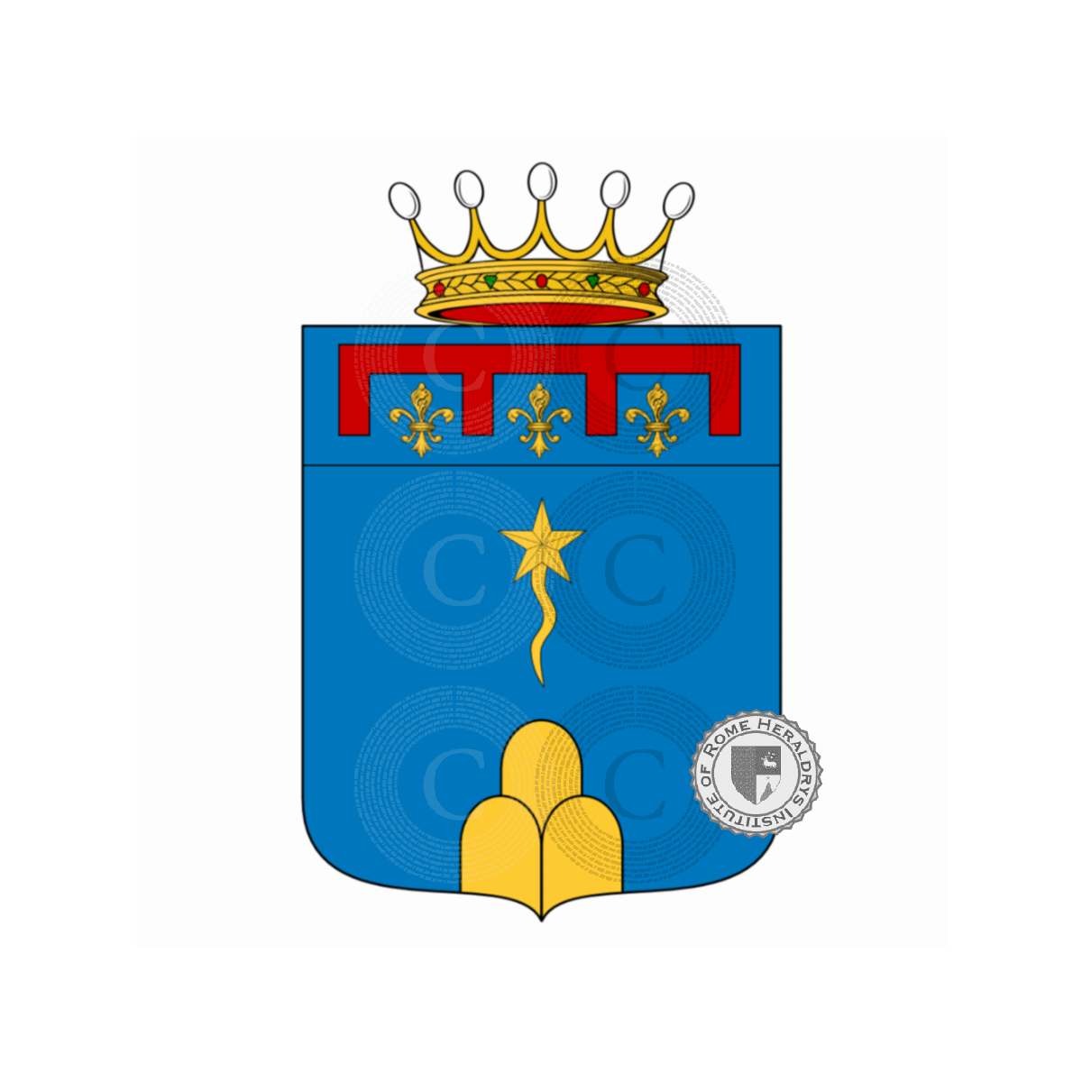 Wappen der FamilieChiarini, Chiarino,Davanzati Chiarini