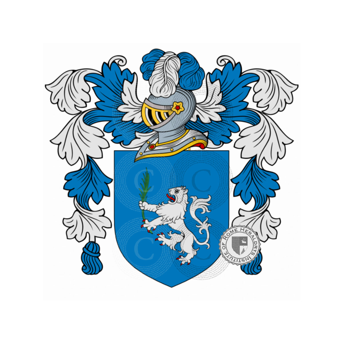 Coat of arms of familyMontanarella, Basilico,Montanarelli