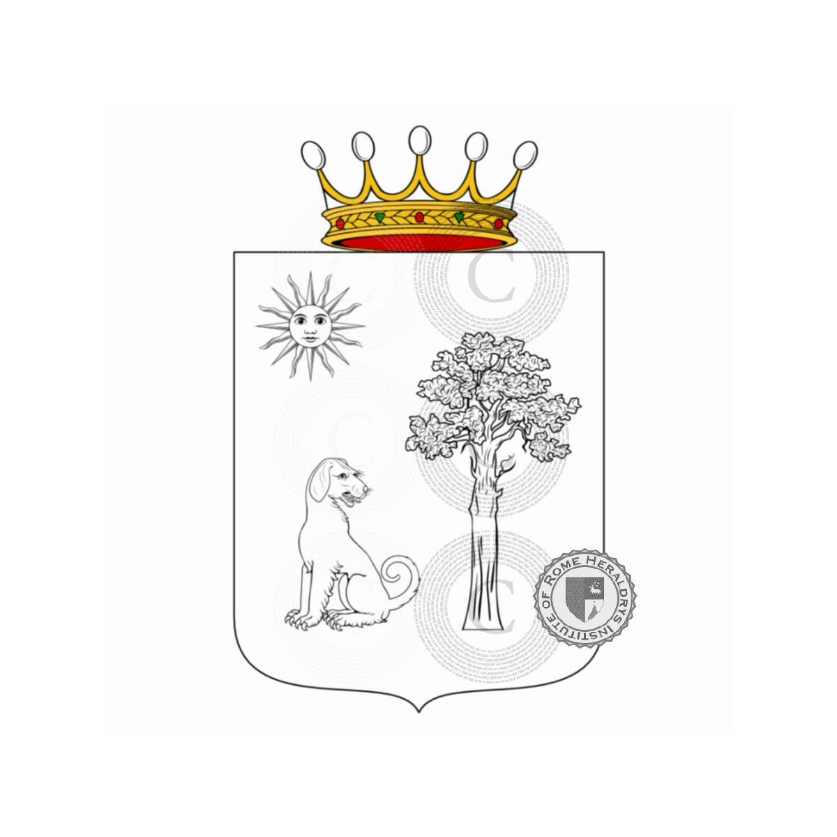 Escudo de la familiaArmellino, Armellina,Armellini