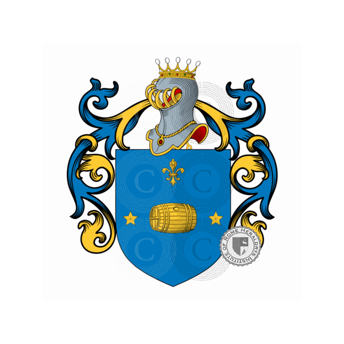 Wappen der FamilieBarilla, Bartoli,Berilli