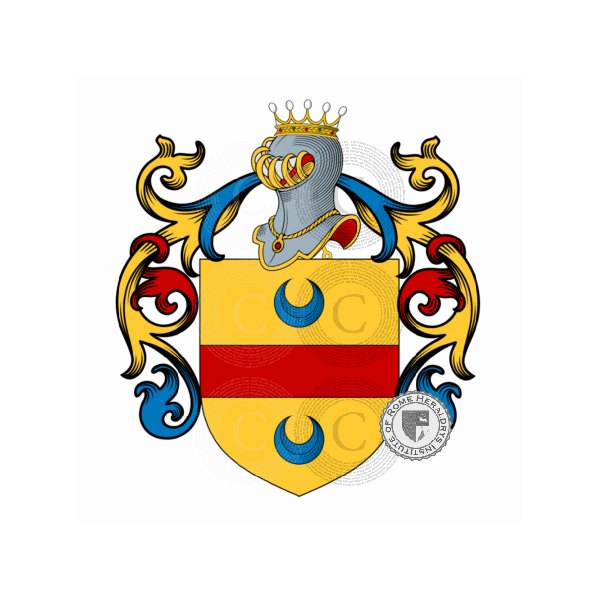 Coat of arms of familyBianchi, Bianchi Buonavita,Bianchi da Staggia,Bianchi del Drago,Bocchi Bianchi,del Bianco