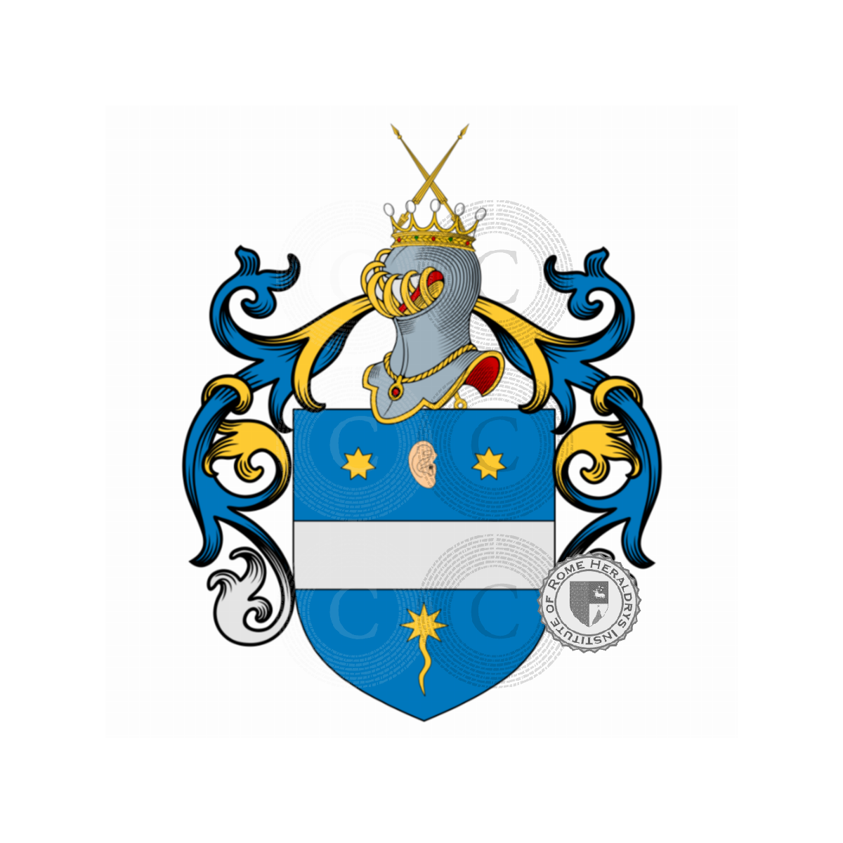 Wappen der FamilieMarchesi de Taddei, Marchesi da Cortona,Marchesi de taddei