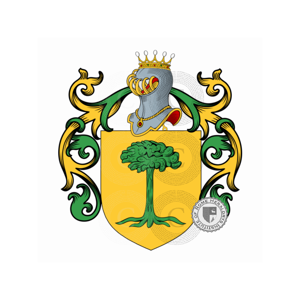 Escudo de la familiaPaganelli, Paganella,Paganelli del Lion Bianco