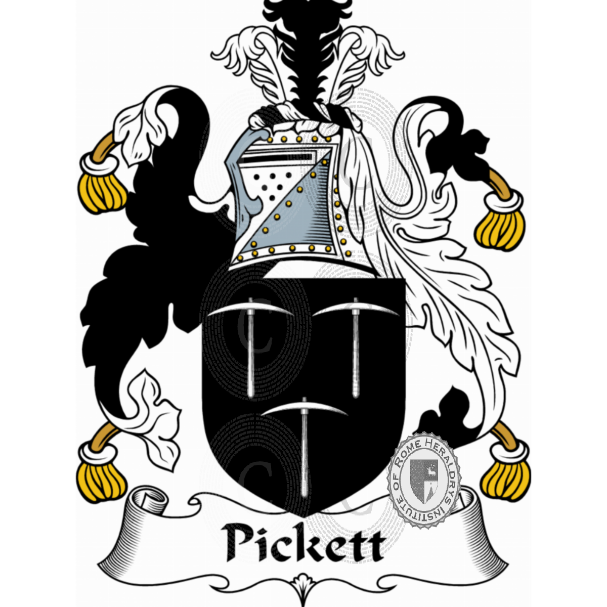 Pickett family heraldry genealogy Coat of arms Pickett