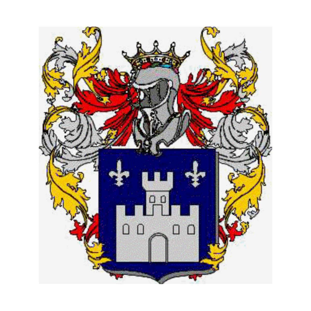 Escudo de la familiaMedolago, Medolaghi,Medolago-Albani,Medolago-Albani-Martinengo-Villagana